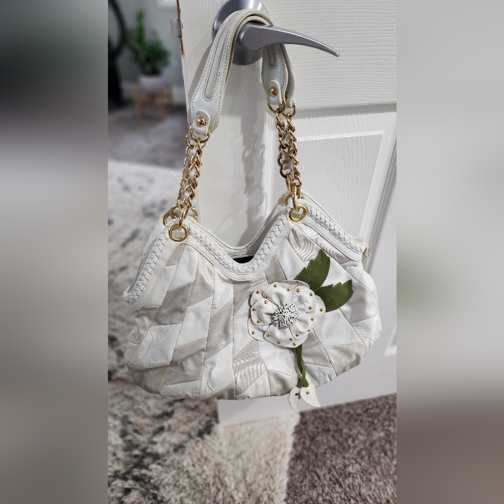 Original by Shariff 1827 white flower Handbag